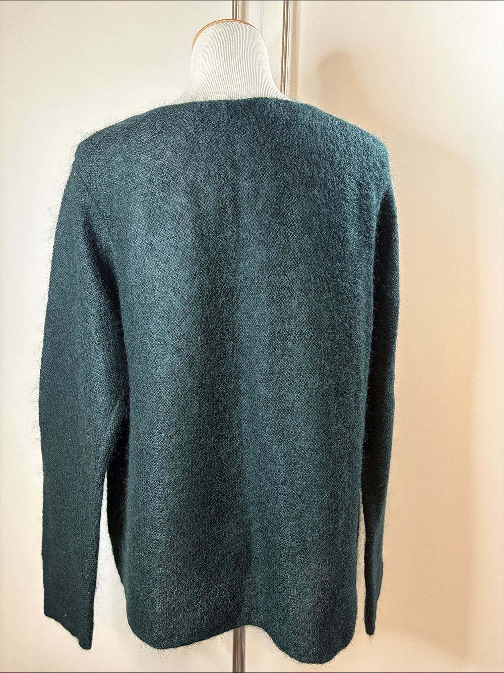Eileen Fisher Plush Scoop Neck Mohair Blend Sweater in Deep Teal L - Picture 6 of 6